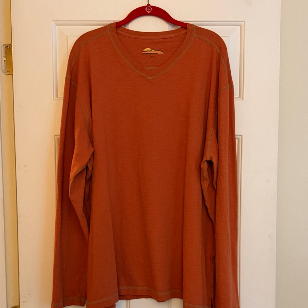 Orvis Men's Rust Long Sleeve Tee